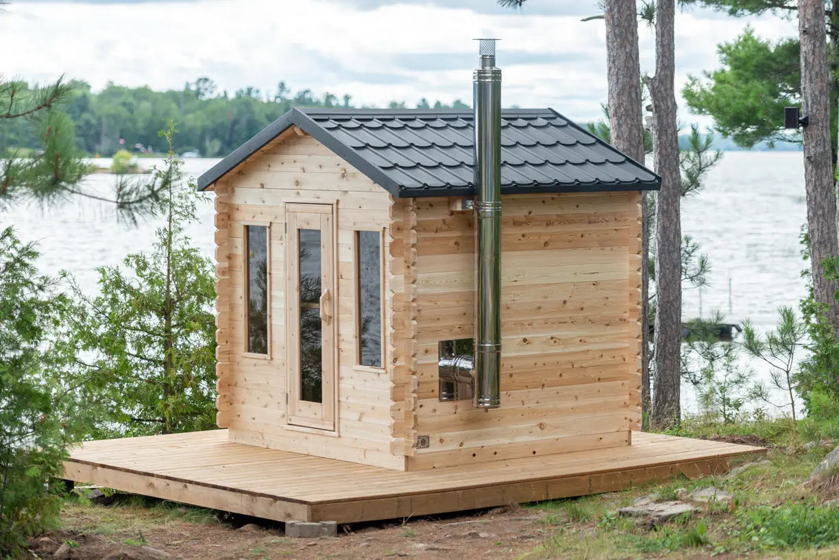 Dundalk Leisurecraft Canadian Timber Georgian Outdoor Cabin Sauna - Elevare Experience