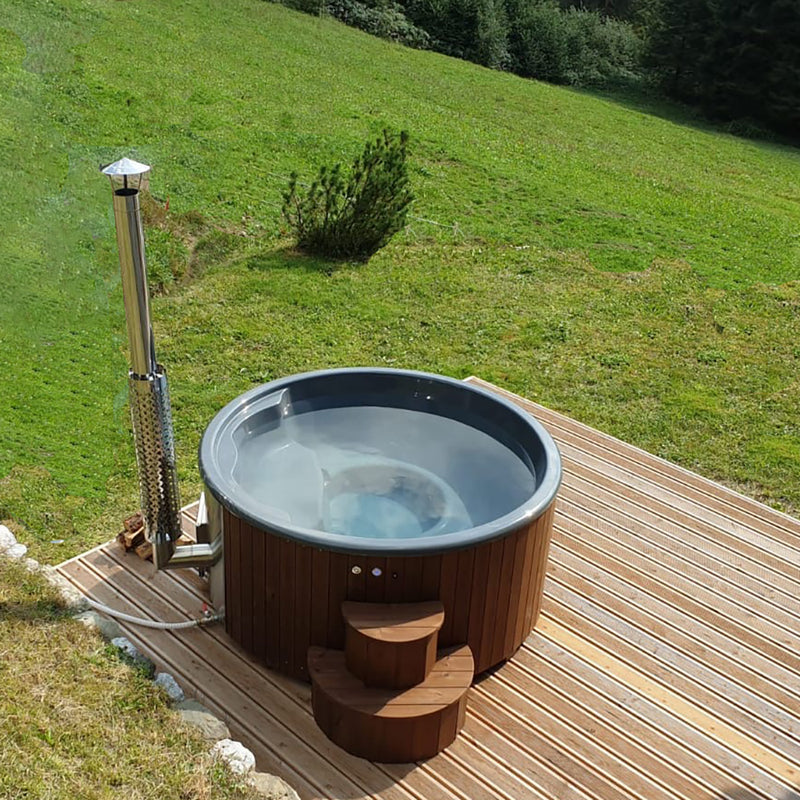 SaunaLife Model S4N Wood-Fired Hot Tub Natural