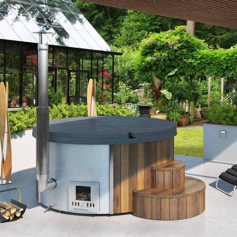 SaunaLife Model S4N Wood-Fired Hot Tub Natural